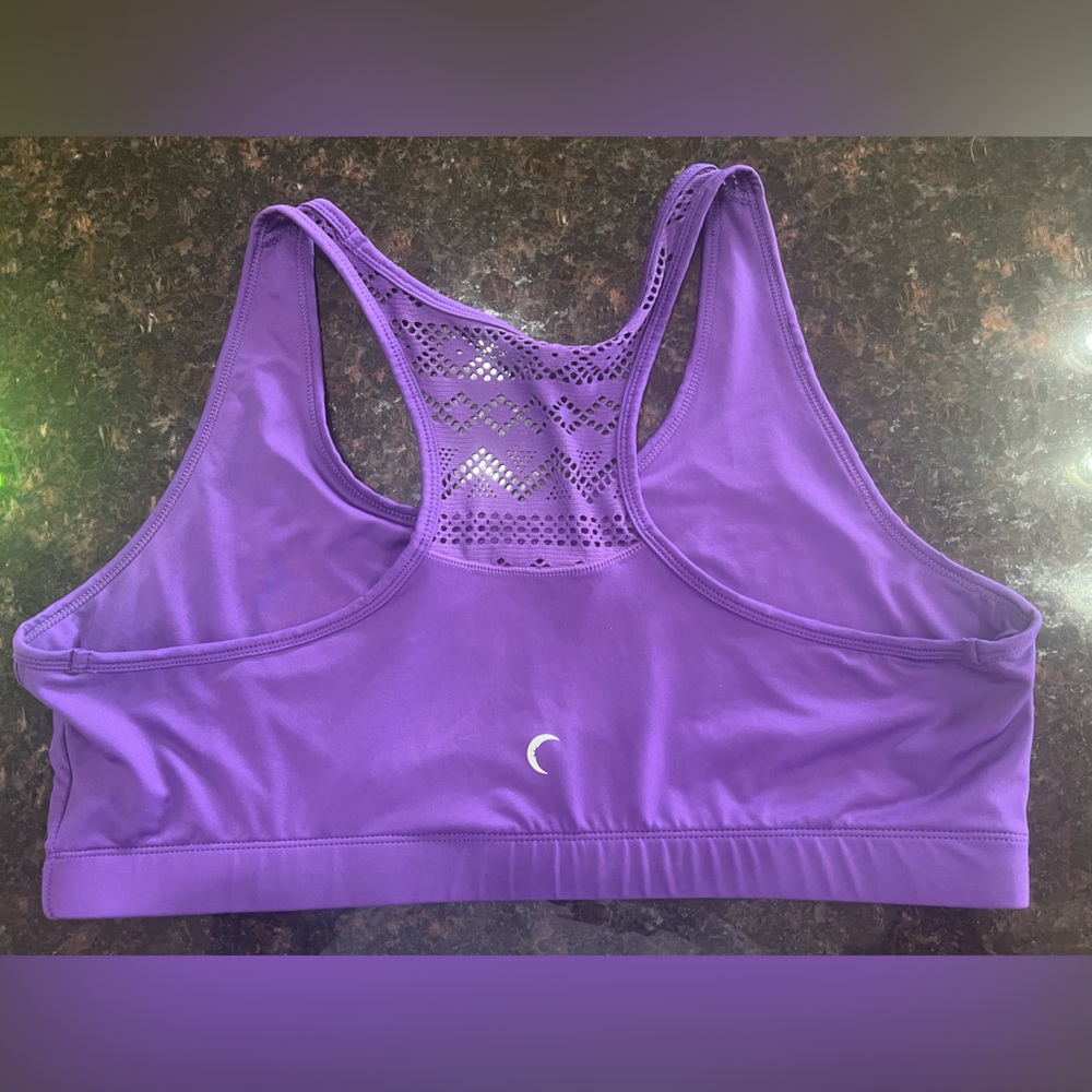ZYIA bomber Purple Racerback Sports Bra - Picture 2 of 3